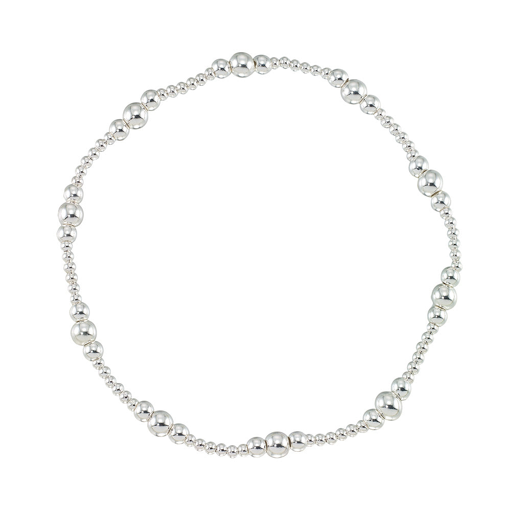 Assorted Silver Ball Metal Stretch Anklet