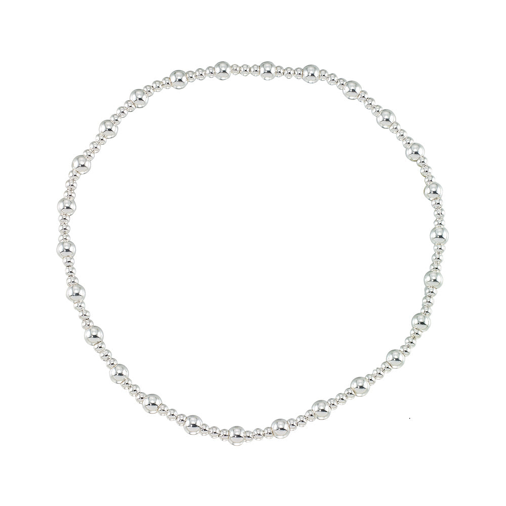 Assorted Silver Ball Metal Stretch Anklet