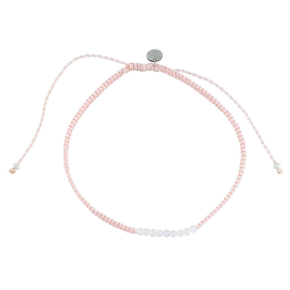 Faceted Crystal Shiny Cord Anklet