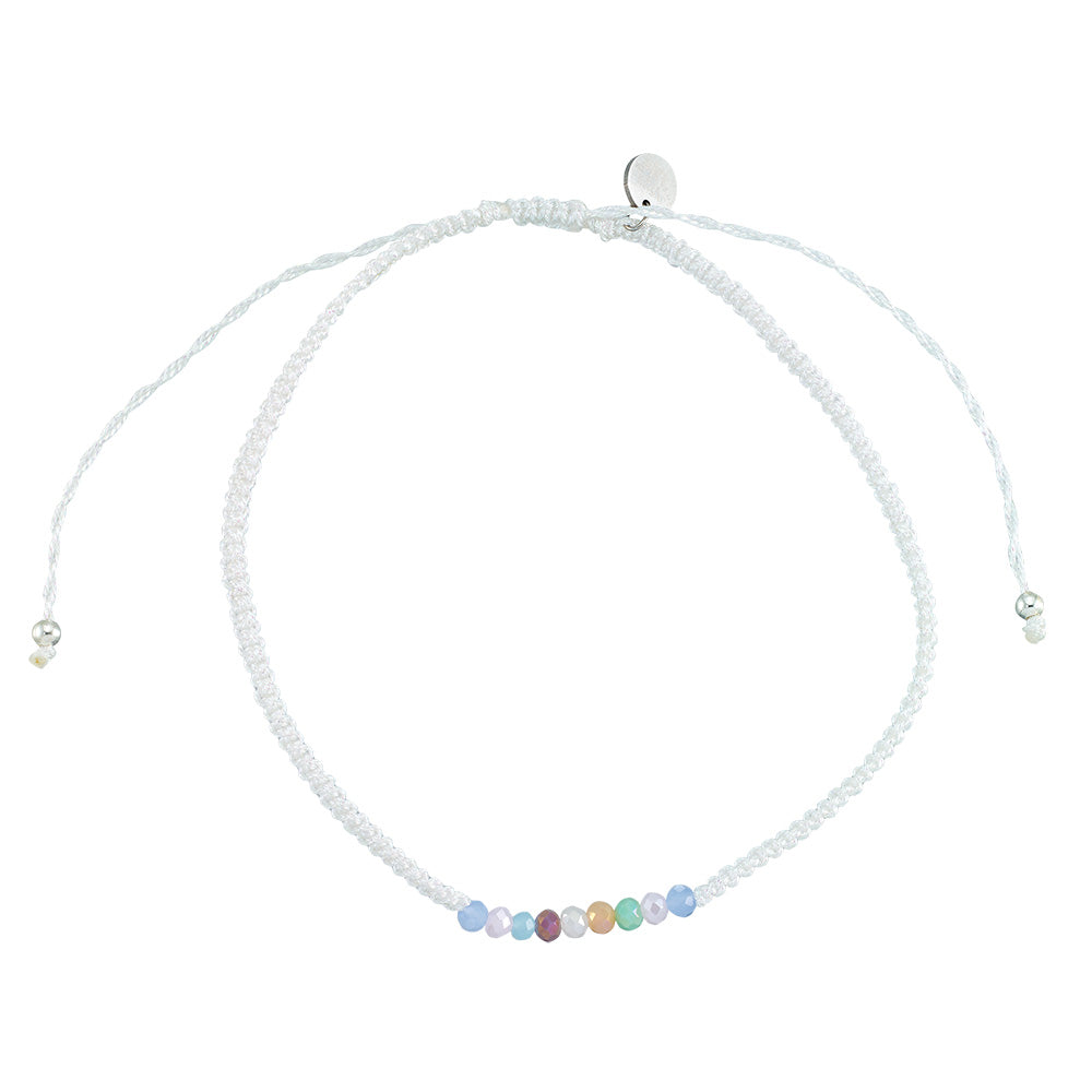 Faceted Crystal Shiny Cord Anklet