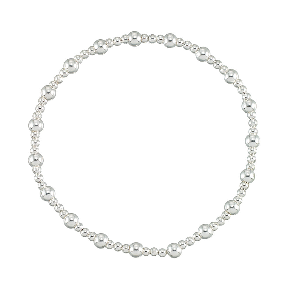 Assorted Silver Ball Metal Stretch Bracelet