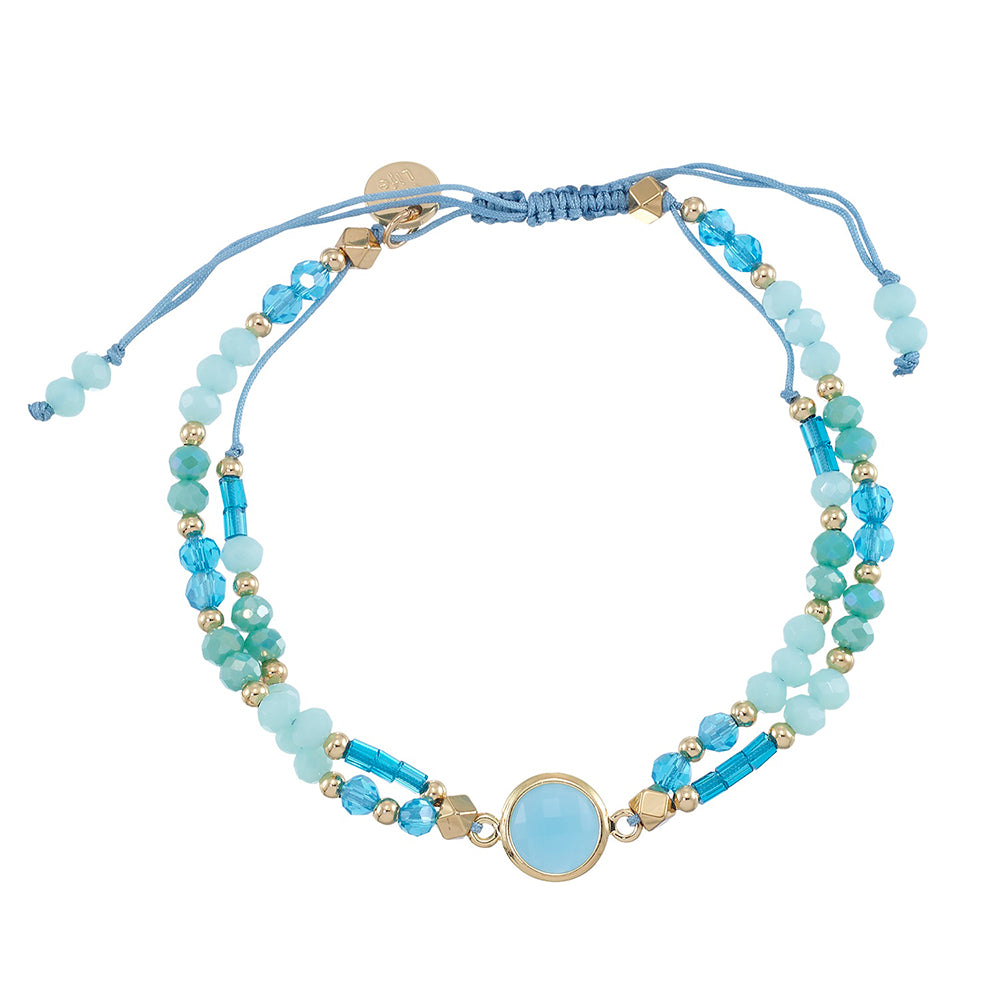 2-Strand Glass &amp; Mixed Bead Bracelet