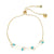 Gold Double Heishi Stone Adjustable Bracelet