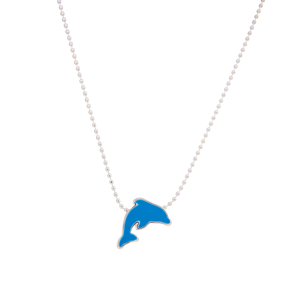 Enamel Dolphin Necklace