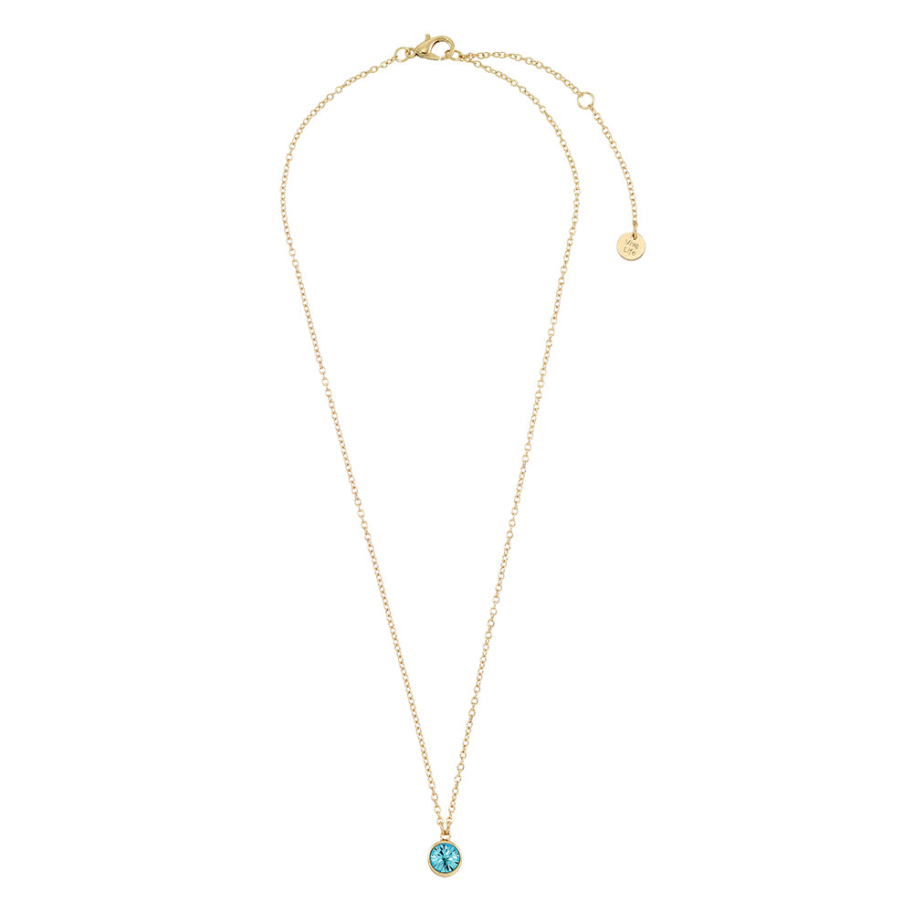 March Aquamarine Birthstone Necklace