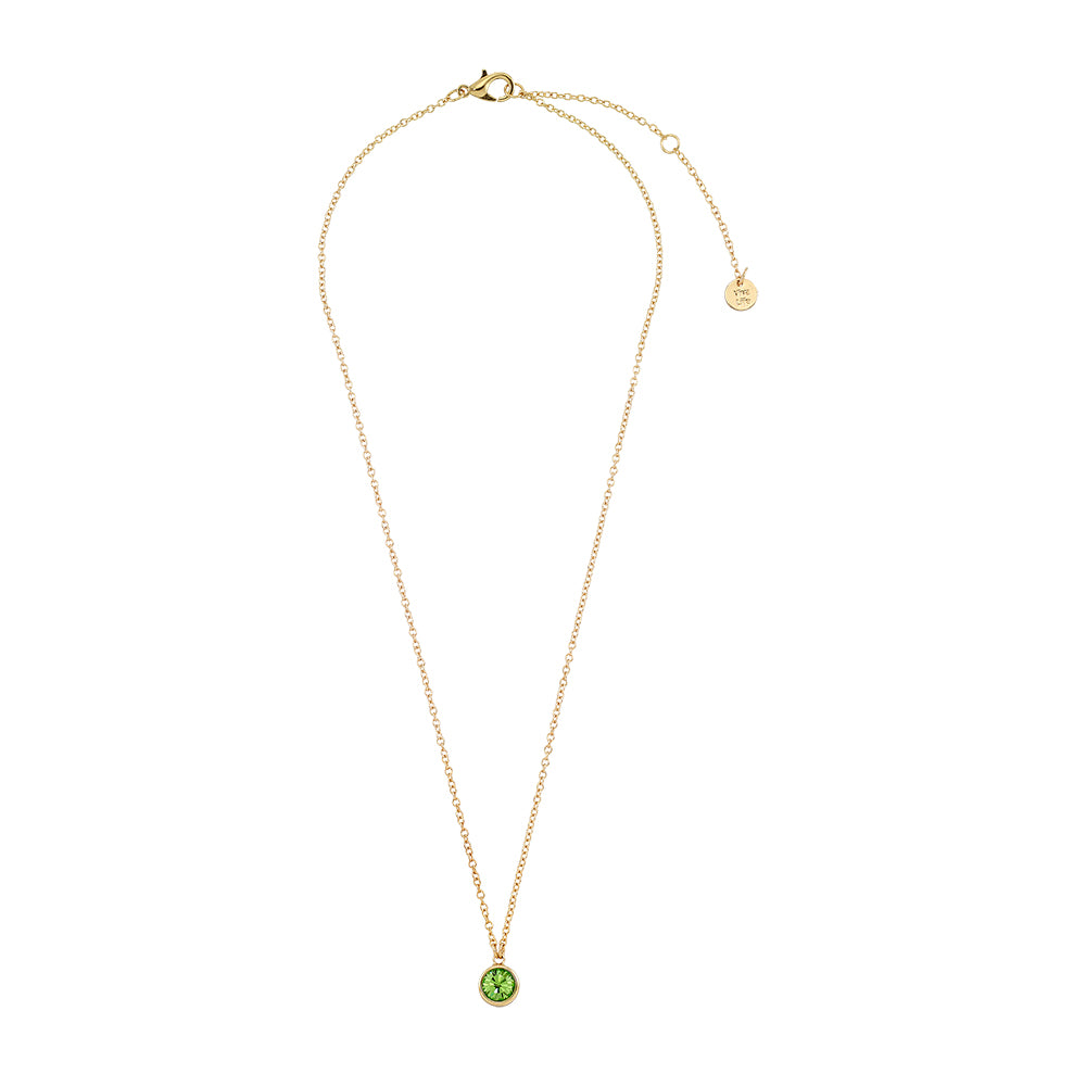 August Peridot Birthstone Necklace