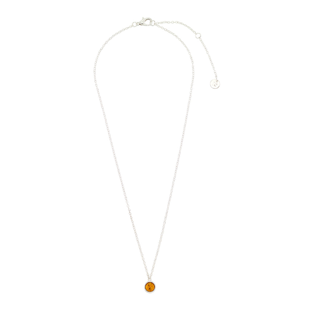 November Yellow Topaz Birthstone Necklace