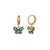 Abalone Butterfly Huggie Earrings