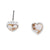 Howlite Heart Stud Earrings