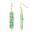 Heishi Cut Stone Drop Earrings