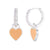 Enamel Heart Huggie Earrings