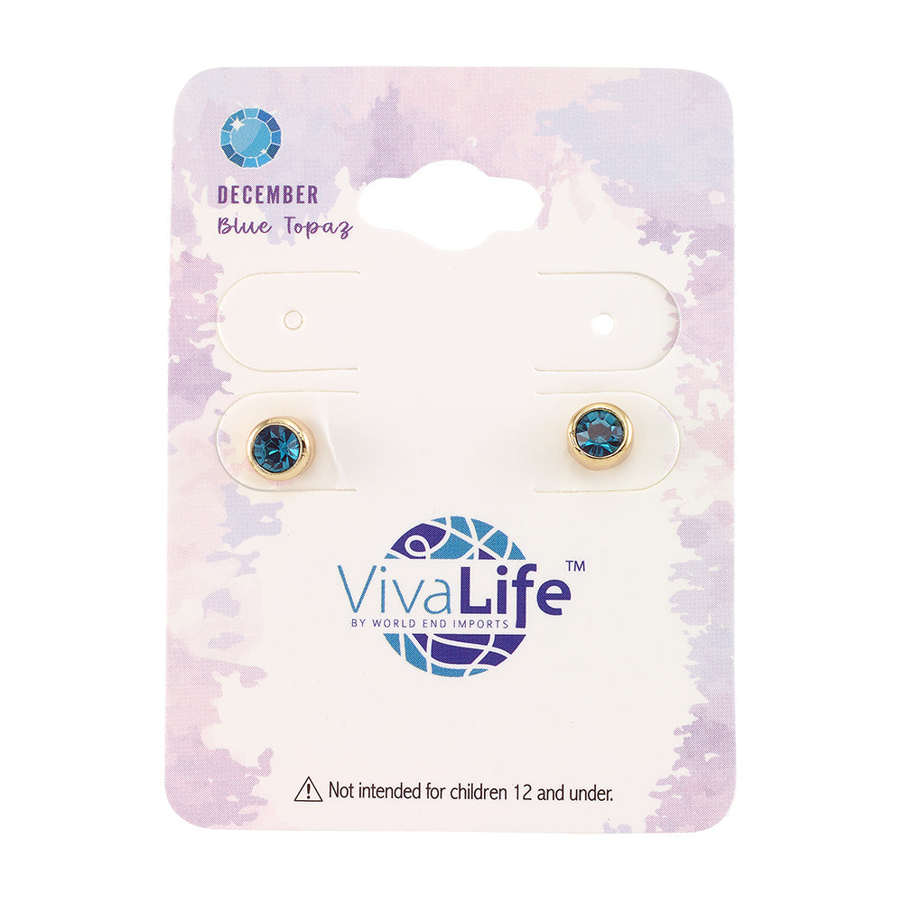 Birthstone Stud Earrings