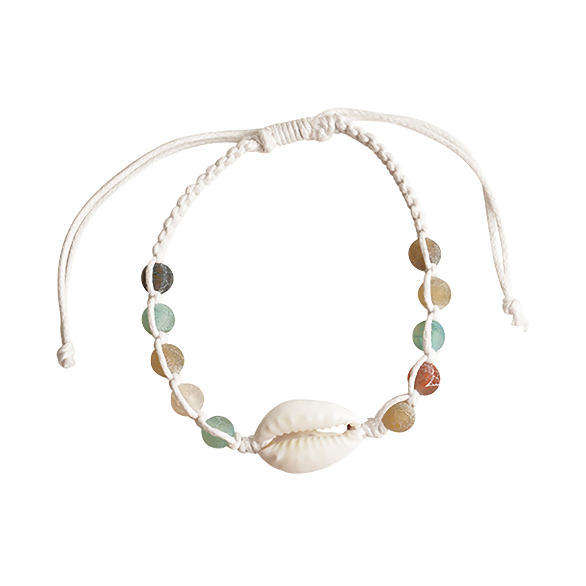 Stone Bead Cowrie Shell Bracelet - Bracelets