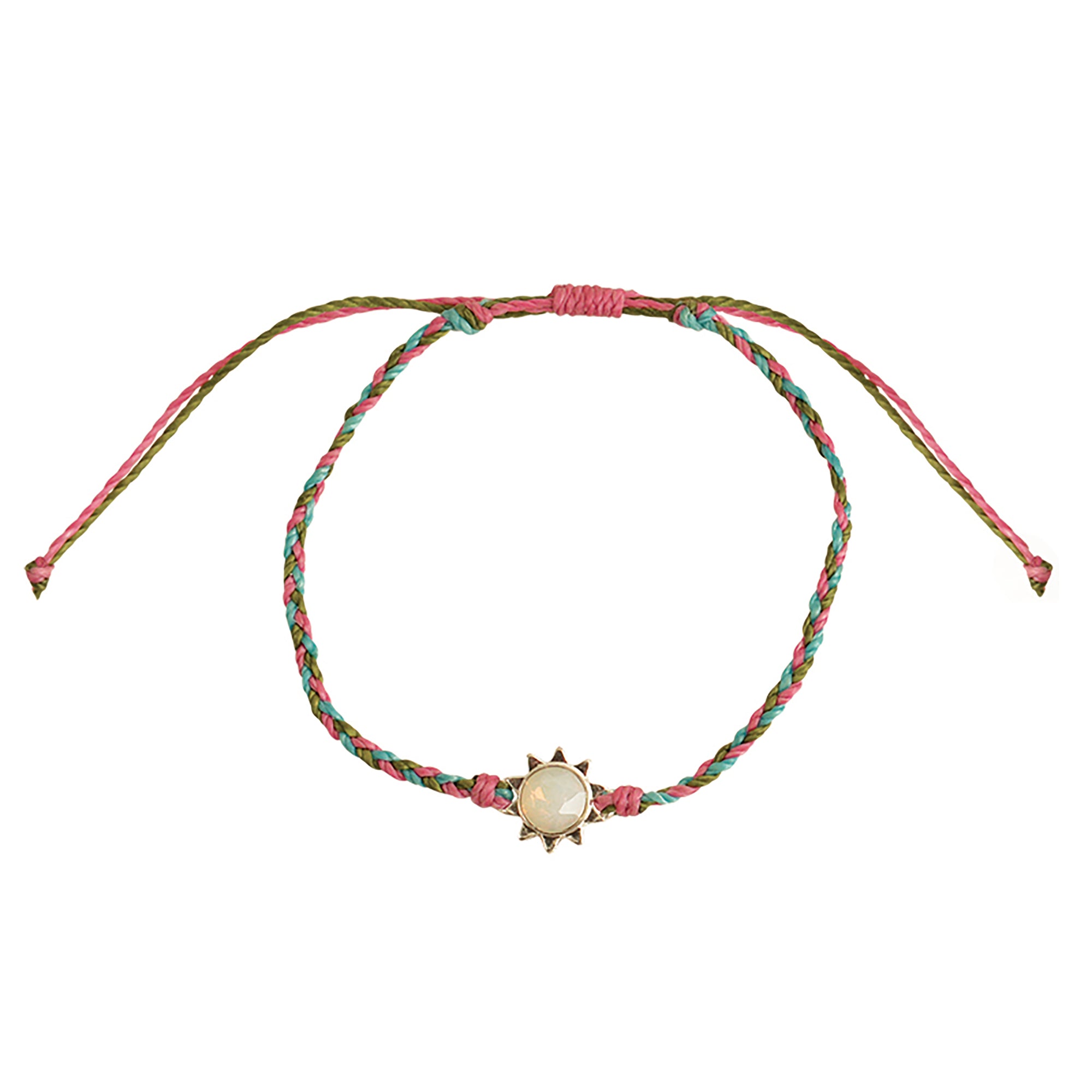 Macrame Daisy Handmade Wax Cord Bracelet - VivaLife Jewelry