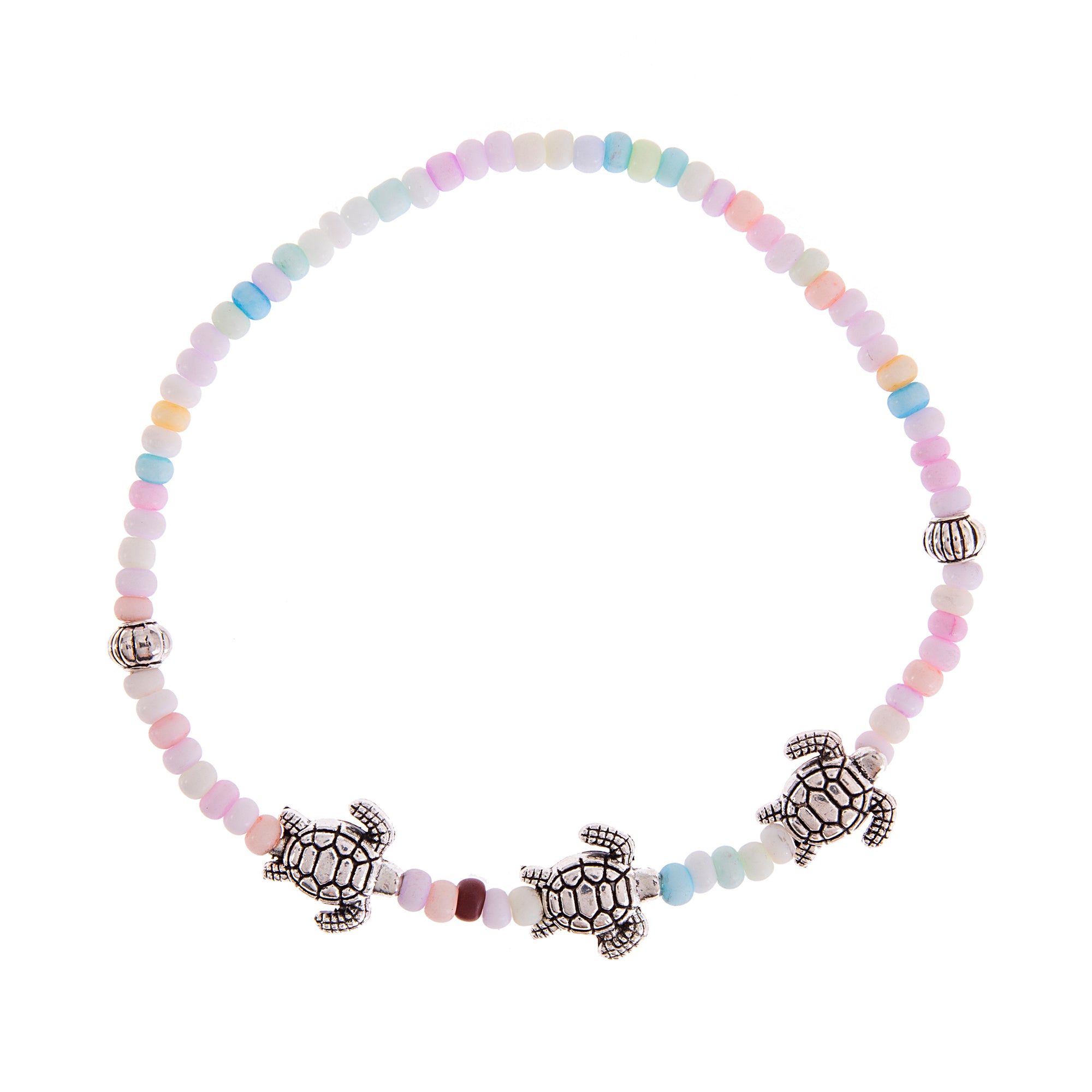 Thin Pastel Colours Bracelet with seed beads pastel colours